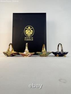 Franklin Mint House of Faberge Seasonal Egg Baskets Set of 4 No Eggs