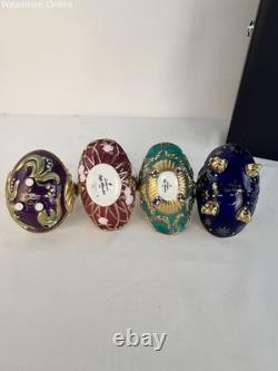 Franklin Mint House of Faberge Seasonal Egg Baskets Set of 4 No Eggs