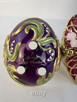 Franklin Mint House of Faberge Seasonal Egg Baskets Set of 4 No Eggs