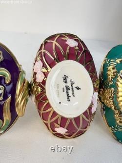Franklin Mint House of Faberge Seasonal Egg Baskets Set of 4 No Eggs
