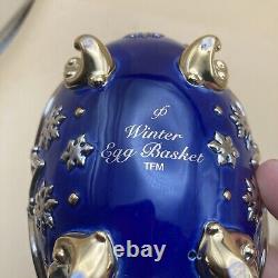 Franklin Mint House of Faberge WINTER EGG BASKET 9 Eggs