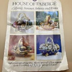 Franklin Mint House of Faberge WINTER EGG BASKET 9 Eggs