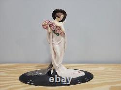 Franklin Mint House of Icart Woman With Flowers Figurine Tosca