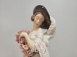 Franklin Mint House of Icart Woman With Flowers Figurine Tosca