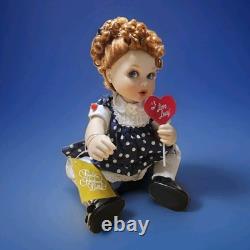 Franklin Mint? I LOVE LUCY Portrait Baby Doll HEART LOLLIPOP Porcelain NEW