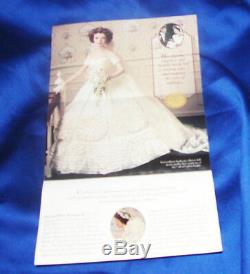 Franklin Mint Jackie Kennedy Bride Wedding Porceline Doll 17 Box + Shipper Coa