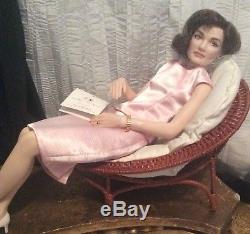 Franklin Mint Jackie Kennedy Porcelain Doll & Chair-Very Rare