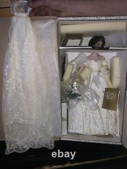 Franklin Mint Jackie Kennedy Wedding Heirloom Porcelain Bride Doll With Box
