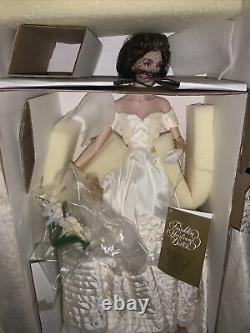 Franklin Mint Jackie Kennedy Wedding Heirloom Porcelain Bride Doll With Box