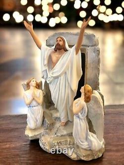 Franklin Mint Jesus Angles Tomb the Resurrection Easter Porcelain Figurine 1991
