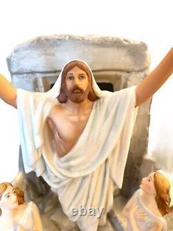 Franklin Mint Jesus Angles Tomb the Resurrection Easter Porcelain Figurine 1991