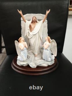 Franklin Mint Jesus Angles Tomb the Resurrection Easter Porcelain Figurine 1991