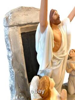 Franklin Mint Jesus Angles Tomb the Resurrection Easter Porcelain Figurine 1991