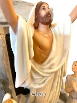 Franklin Mint Jesus Angles Tomb the Resurrection Easter Porcelain Figurine 1991