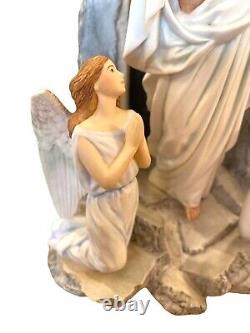 Franklin Mint Jesus Angles Tomb the Resurrection Easter Porcelain Figurine 1991