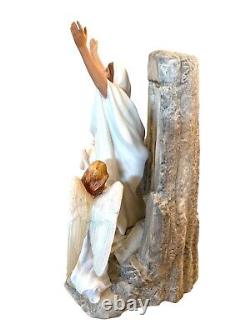 Franklin Mint Jesus Angles Tomb the Resurrection Easter Porcelain Figurine 1991