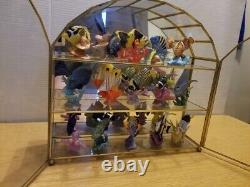 Franklin Mint Jewels Of The Sea Full Set Of 15 Fish Figurines, + Display Case