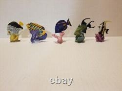 Franklin Mint Jewels Of The Sea Full Set Of 15 Fish Figurines, + Display Case