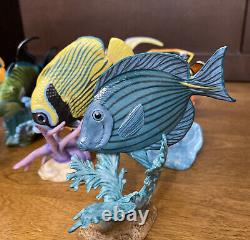 Franklin Mint Jewels Of The Sea Vintage Ceramic Tropical Fish Hand Painted 10