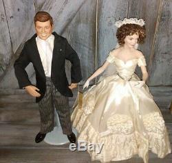 Franklin Mint John F Kennedy & Jacqueline Kennedy Heirloom Bride Groom Dolls