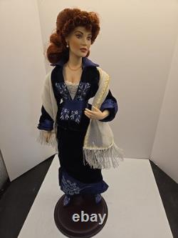 Franklin Mint Kate Winslet As Rose Dewitt In Titanic Velvet Dress Porcelain Doll