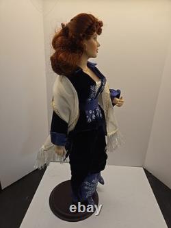 Franklin Mint Kate Winslet As Rose Dewitt In Titanic Velvet Dress Porcelain Doll