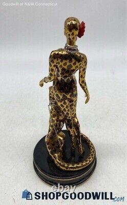 Franklin Mint LEOPARD House of Erte Gold Porcelain FIGURINE Limited Edition