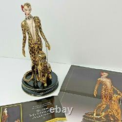 Franklin Mint LE B4878 House of Erte Porcelain LEOPARD Lady 9 Figurine