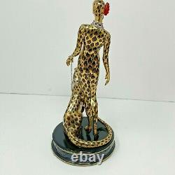 Franklin Mint LE B4878 House of Erte Porcelain LEOPARD Lady 9 Figurine