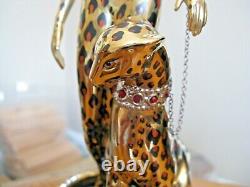 Franklin Mint LE B8693 House of Erte Porcelain LEOPARD & Lady 9 Figurine