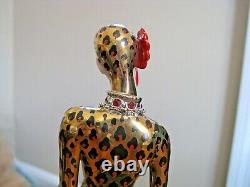 Franklin Mint LE B8693 House of Erte Porcelain LEOPARD & Lady 9 Figurine