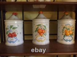 Franklin Mint LE CORDON BLEU Canister Set-COMPLETE SET OF SIX-NEW-ONLY DISPLAYED