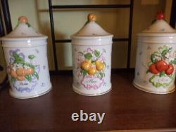 Franklin Mint LE CORDON BLEU Canister Set-COMPLETE SET OF SIX-NEW-ONLY DISPLAYED