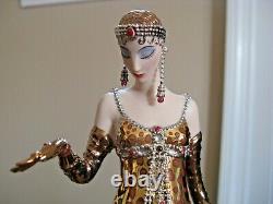 Franklin Mint LE M1790 House of Erte Porcelain OCELOT Lady & Cat 83/4 Figurine