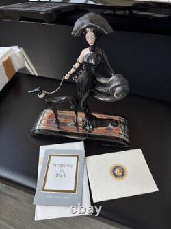Franklin Mint LIMITED And Numbered Erte Porcelain Figure-Symphony In Black
