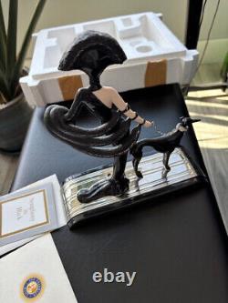 Franklin Mint LIMITED And Numbered Erte Porcelain Figure-Symphony In Black