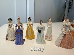Franklin Mint Ladies of Fashion 1985 Set 12 Mini Porcelain Figures