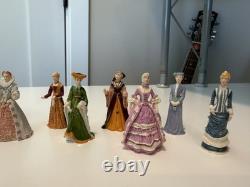 Franklin Mint Ladies of Fashion 1985 Set 12 Mini Porcelain Figures
