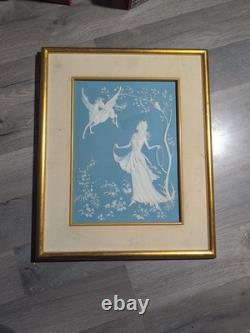 Franklin Mint Lady And Unicorn Fantasy Porcelain Wall Art 14 X 17. O6