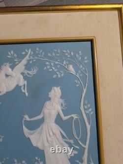 Franklin Mint Lady And Unicorn Fantasy Porcelain Wall Art 14 X 17. O6