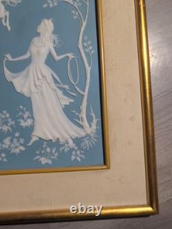 Franklin Mint Lady And Unicorn Fantasy Porcelain Wall Art 14 X 17. O6