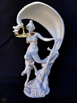 Franklin Mint Lady Justice Statue c1987 24k Gold Leaf BRAND NEW in orig box