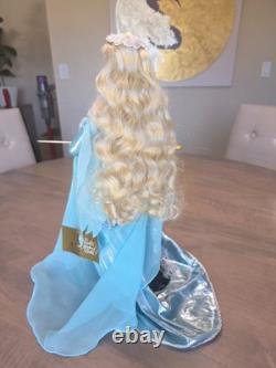 Franklin Mint Lady Of the Lake Camelot Porcelain Doll Excalibur Sword &Stand