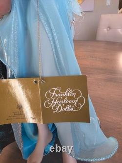 Franklin Mint Lady Of the Lake Camelot Porcelain Doll Excalibur Sword &Stand