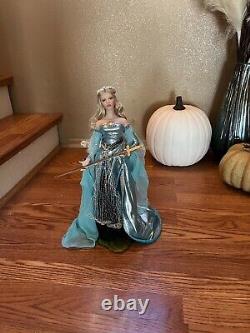 Franklin Mint Lady Of the Lake Camelot Porcelain Doll -complete In Box