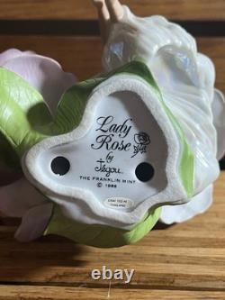 Franklin Mint Lady Rose Tegou Porcelain Hand Painted Romantic Figurine Woman