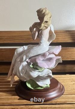 Franklin Mint Lady Rose Tegou Porcelain Hand Painted Romantic Figurine Woman