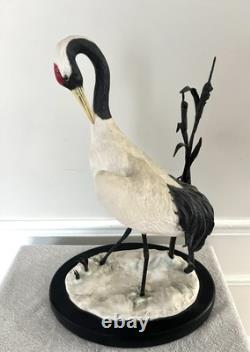 Franklin Mint Large 17 THE JAPANESE CRANE Carl W. Regutti 1985 Porcelain Bronze