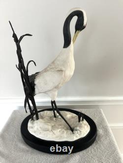 Franklin Mint Large 17 THE JAPANESE CRANE Carl W. Regutti 1985 Porcelain Bronze