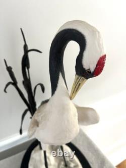 Franklin Mint Large 17 THE JAPANESE CRANE Carl W. Regutti 1985 Porcelain Bronze